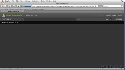 Testing the site in Browserlab 