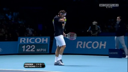 Страхотно разиграване с завършващ удар на Roger Federer 