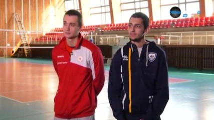 Волейболистите на ЦСКА и Левски - Шекерджиев и Павлов преди "вечното дерби"