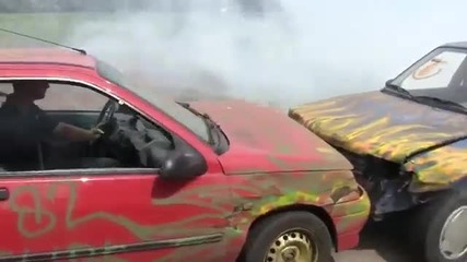 Renault clio vs peugeot 205 (смях)