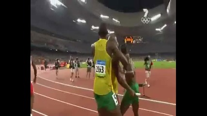 4x100m Relay World Record in Beijing Video (not pics)