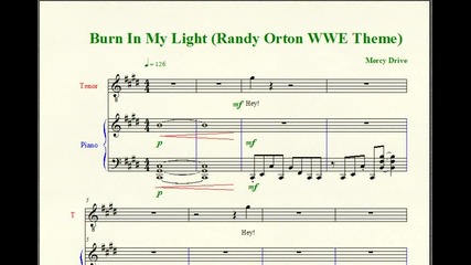 Пияно версия burn In My Light (randy Orton)