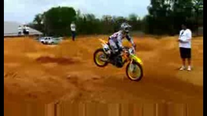 Chad Reed And Ricky Carmichael Rockstar Makita Suzuki Test Track.avi