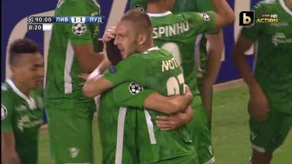 Liverpool 1:1 Ludogorets Дани Абало 90' (2:1)