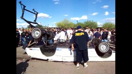 Lowrider Flipping Over 