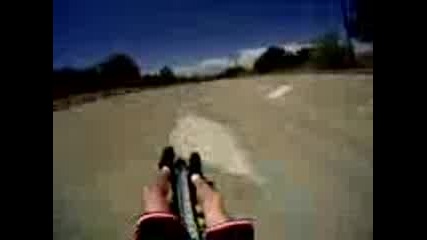 High speed longboard luge crash!