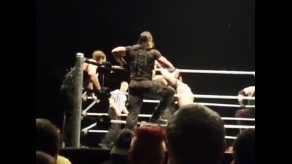 Seth Rollins bouncing on the ropes