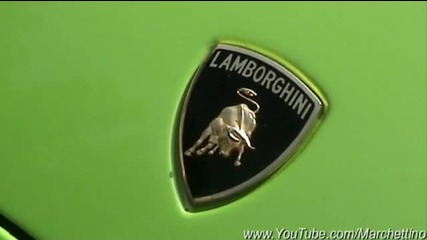 Зелено Lamborghini Gallardo и Ferrari F430 Scuderia