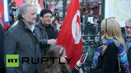 France: Protesters show support for Russia and Assad at Paris march
