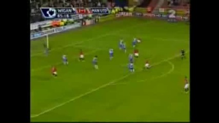 manchester united vs wigan 2009 2 - 1