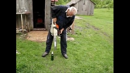 Така се отваря бира с резачка!