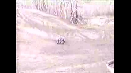 Yamaha Raptor Crash Down Hill