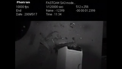 50 caliber bullet impacts in slow motion 
