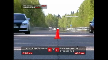 Audi Rs6 Evotech vs Bmw M6 Noelle Strokes Original