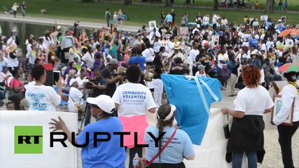 USA: Anti-gun activists protest in D.C.