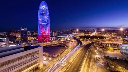 Среднощна Барселона - 1080p Hd Timelapse
