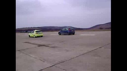 peugeot 205 mi16 vs punto turbo vs lanos with C20xe