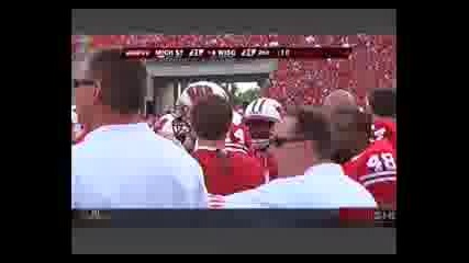 Kyle Jefferson Takes A Big Hit - Mich State @ Wisconsin 