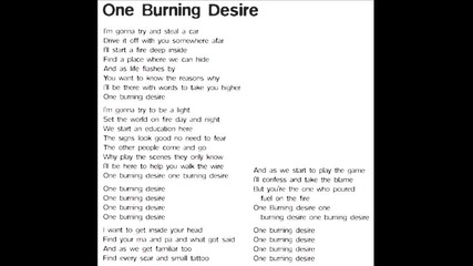 Hugh Cornwell - One Burning Desire [lyrics]