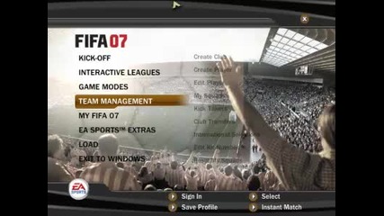 Fifa 07 | Започва се !! Изберете отбор ..