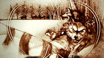 Владимир Висоцки - Охота на волков • пясъчна анимация Тори Воробьёва