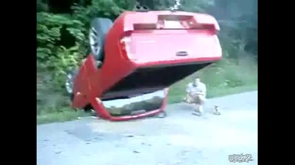 Dodge Srt 10 Burnout and Roll Over Crash www.qwreck.com 