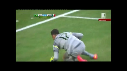 Мондиал 2014 - Бразилия 0:0 Мексико - Вратар отчая Селесао!