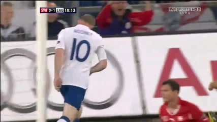 Switzerland Vs England 1 - 3 - Wayne Rooney Goal - September 7 2010 - Euro 2012 Qualifier - [hd]