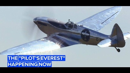 The pilots flying a restored WWII plane around the world