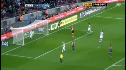 Вижте красивия гол на Меси срещу Депортиво 9-03-13