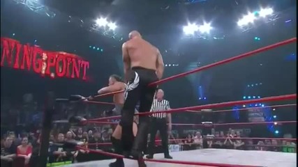 Diving Side Kick to opponent on the ropes - Rob Van Dam