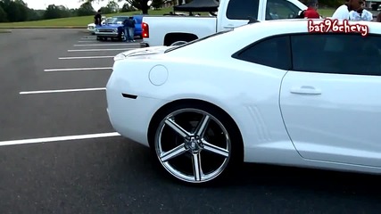 2010 White Chevy Camaro Ss on 24 Irocs - Hd