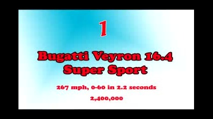 Десетте най-бързите коли в света
