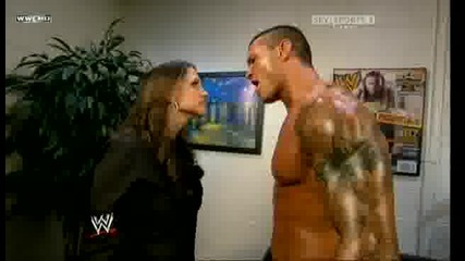 RAW Stephanie McMehan & Randy Orton (backstage)