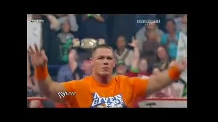 John Cena чупи маса с тялото на Sheamus | Raw | 28/12/09 