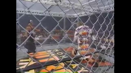 Гиганта срещу Ултимит Уориър мач в Стоманена Клетка - Wcw Nitro