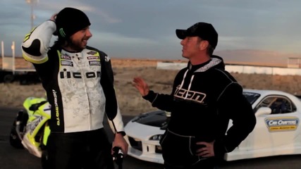 Motorcycle vs. Car Drift Battle
