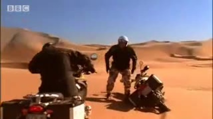 How to ride across sand dunes - Hairy Bikers Cookbook - Bbc 