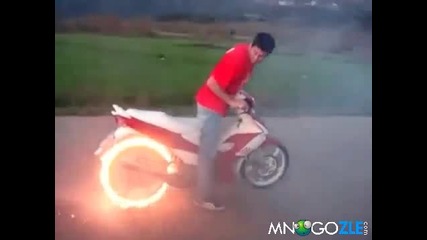 Запали гумата на скутера