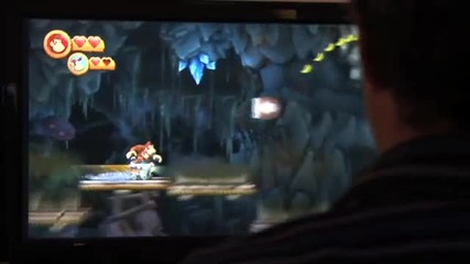 E3 2010: Donkey Kong Country Returns - Mine Cart Ride Gameplay 