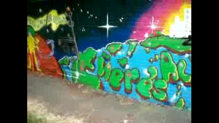 Hope centre Pensby Youth group mural with Pioneer People and Zap Graffiti Arts