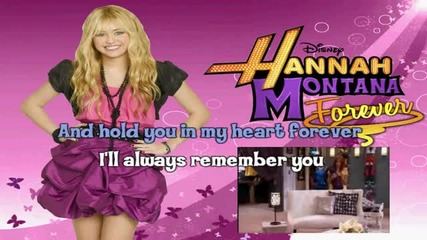 Hannah Montana Forever Ill always remember you karaoke