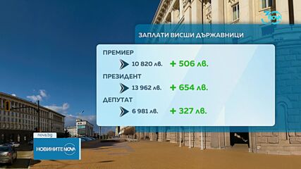 Увеличават заплатите на висшите държавни служители