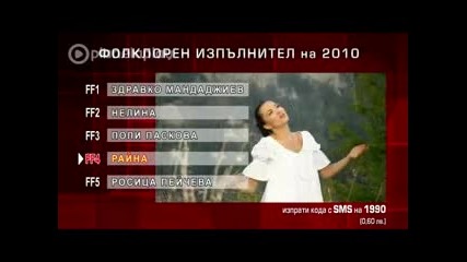 Годишни музикални награди на Тв Планета /фолклорен Изпълнител На 2010г./ 