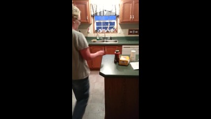 Spaying water prank on my mom