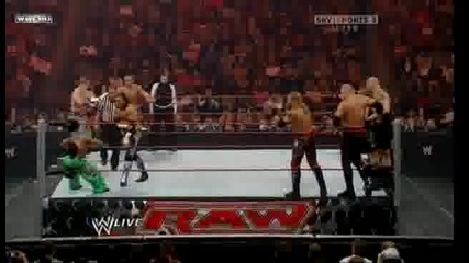Raw 04/06/09 Jeff Hardy,  Punk,  Rey,  Ricky & John Cena vs Jericho,  Kane,  Matt,  Big Show & Edge