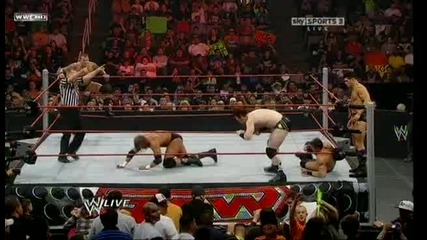 Triple H and Randy Orton vs Legacy and Sheamus Raw 22.03.2010 