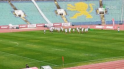 Ръгби тимовете на България и Израел загряват преди срещата си от "Европейската конференция"