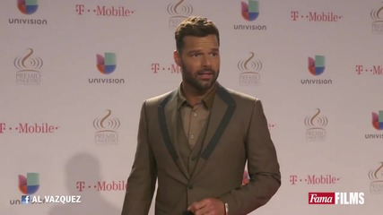 Рики Мартин на червения килим-premio Lo Nuestro, Маями-19.02.2015