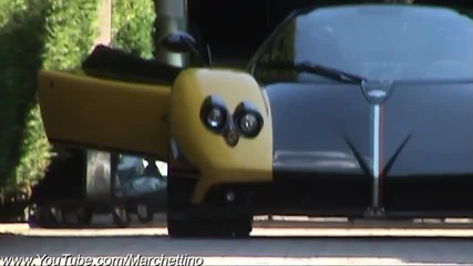 Yellow Pagani Zonda Cinque Roadster 